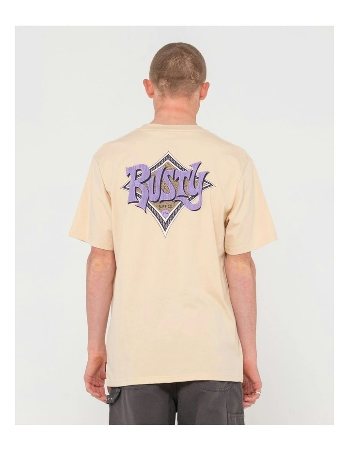 Twisted Diamond Short Sleeve Tee in Natural