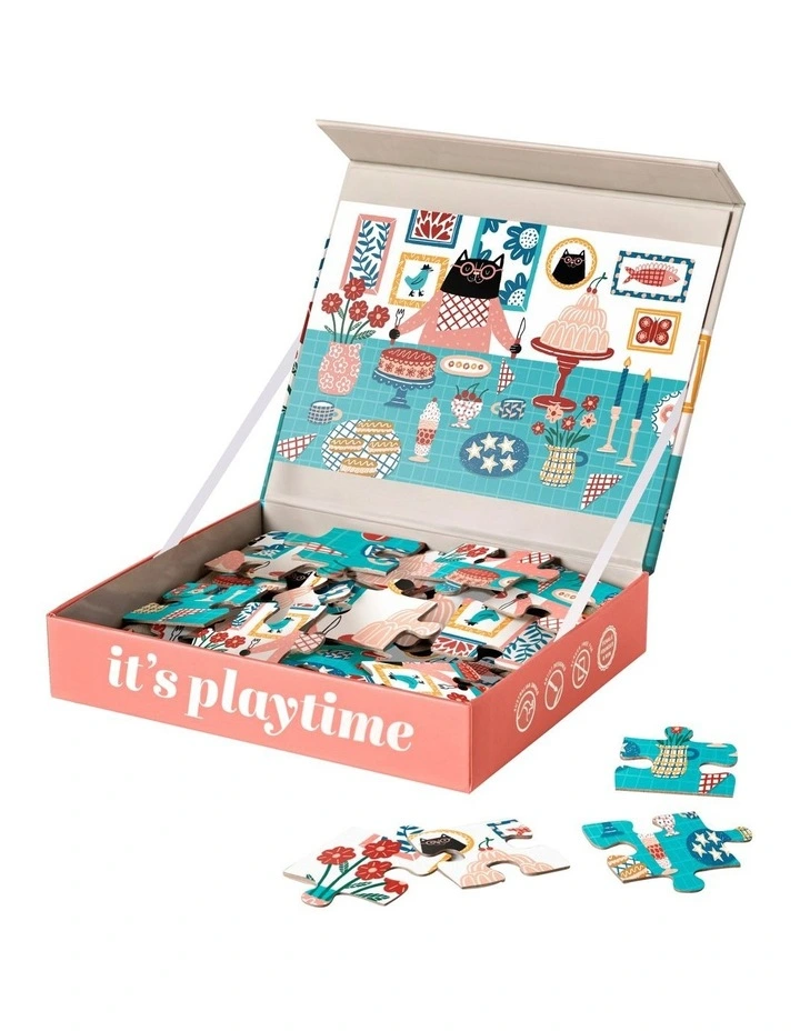 Puzzle Cat banquet 24 Piece in Multi