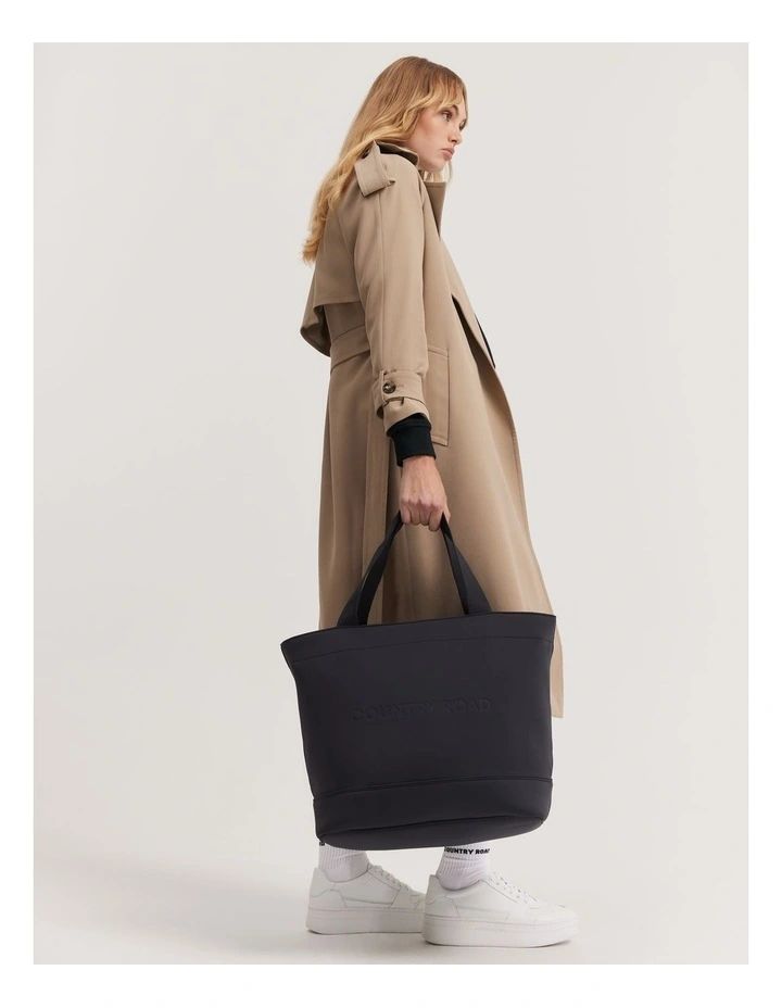 Neoprene Shopper in Black