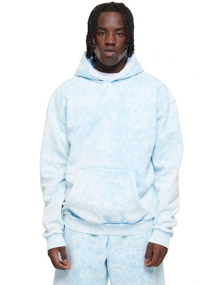 Towel Washed Hoody in Baltic Blue