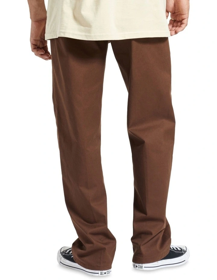 Choice Chino Regular Pant in Brown/Blue Plaid