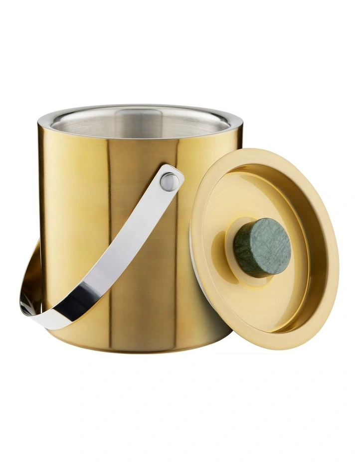 Cocktail & Co Capitol Ice Bucket 1.5L in Gold/Green Marble