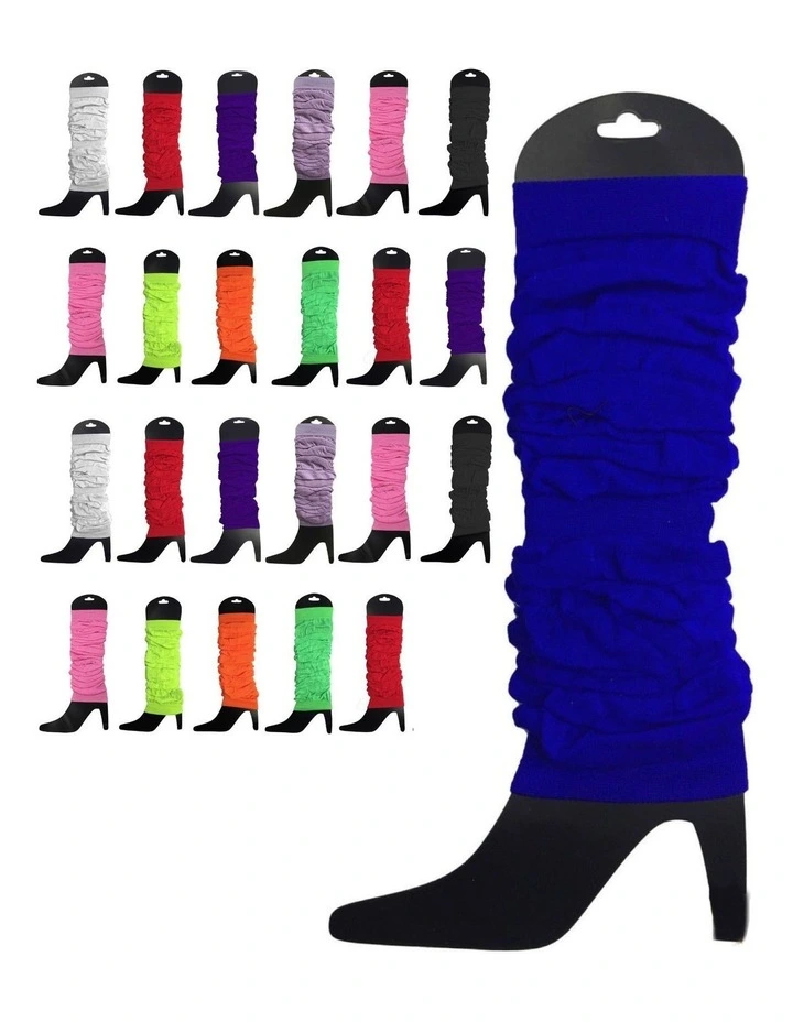 Knitted Leg Warmers 12-Pack in Assorted