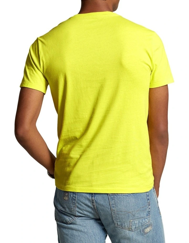 Custom Slim Fit Jersey Crewneck T-shirt in Yellow
