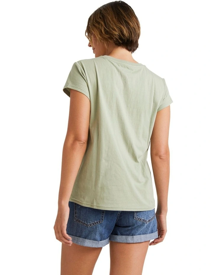 Society T-Shirt in Sage Green