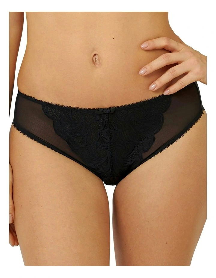 Ariane Classic Lace & Microfiber Brief in Black