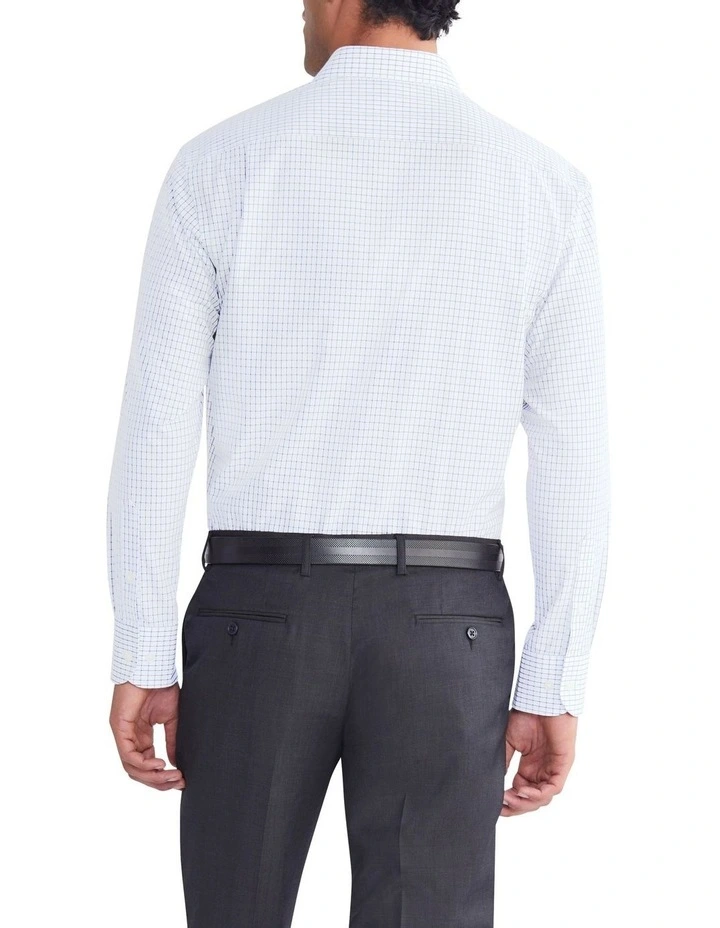 Mid Check Slim Long Sleeves Shirt in Sky