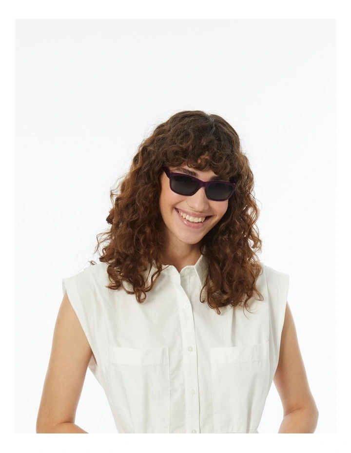 Sunglasses with Polarised Grey Lenses in Royal Purple