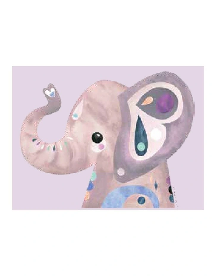 Pete Cromer Wildlife Elephant 50x70cm Tea Towel in Lilac