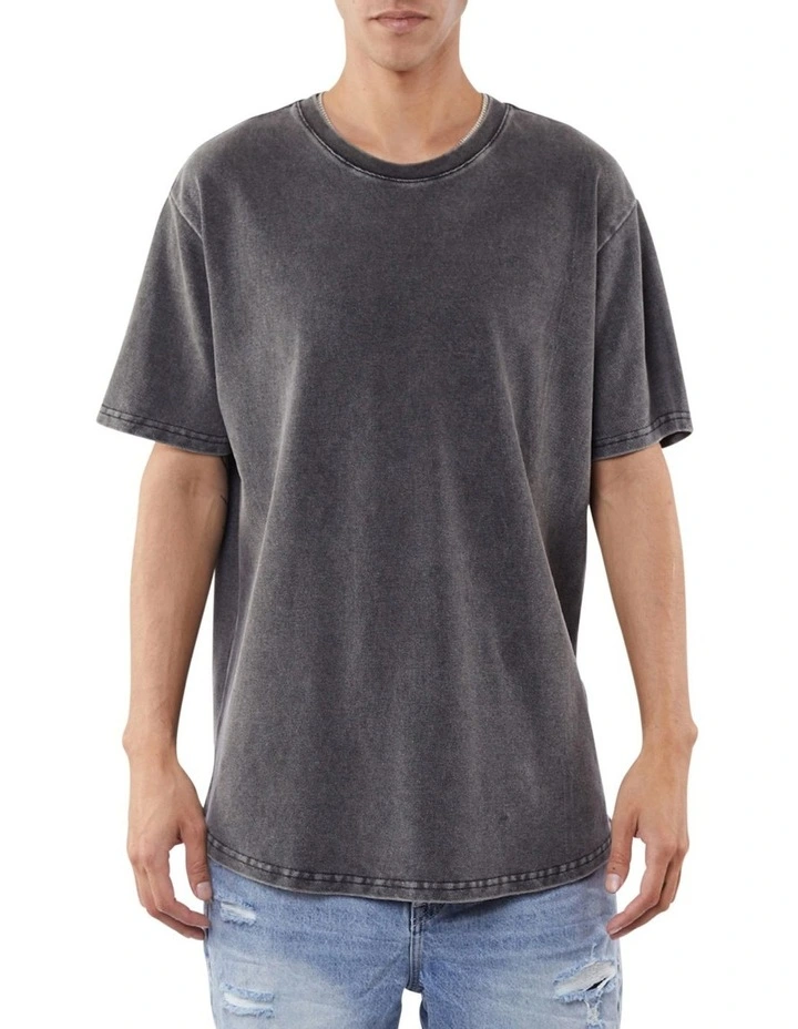 Acid Pique Tee Washed Black