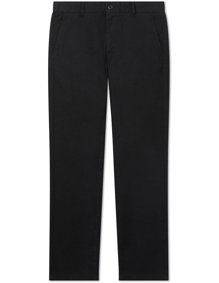 Youth Fit Washed Oxford Chino in Black