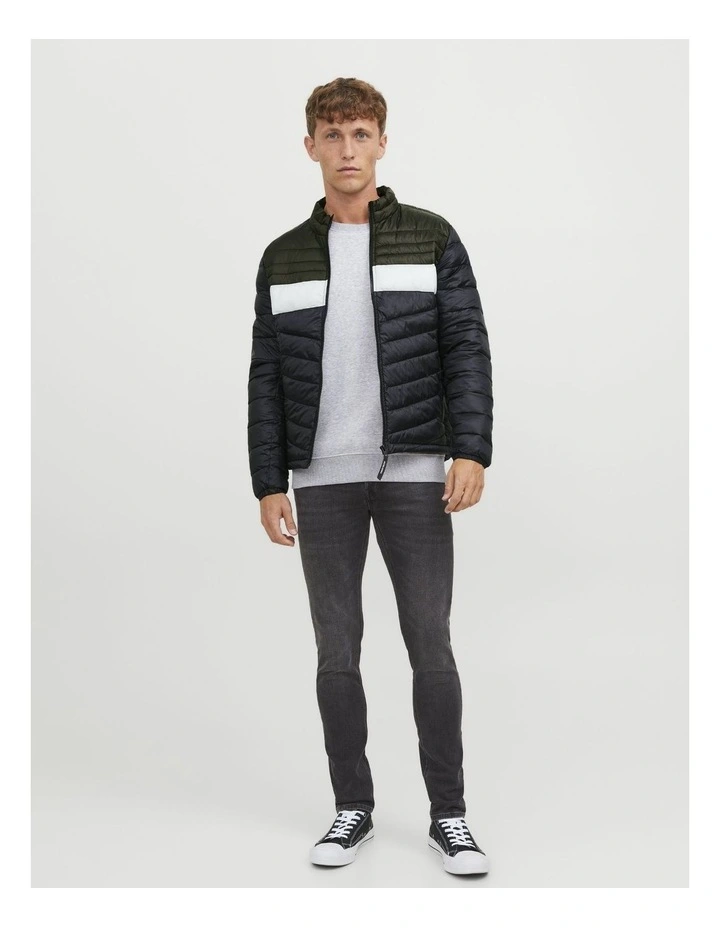 Hero Puffer Collar Jacket in Green