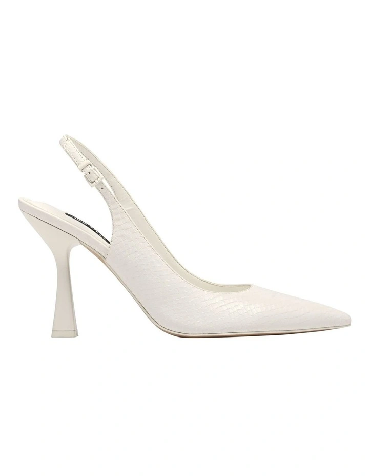 Righty Slingback Heel in White