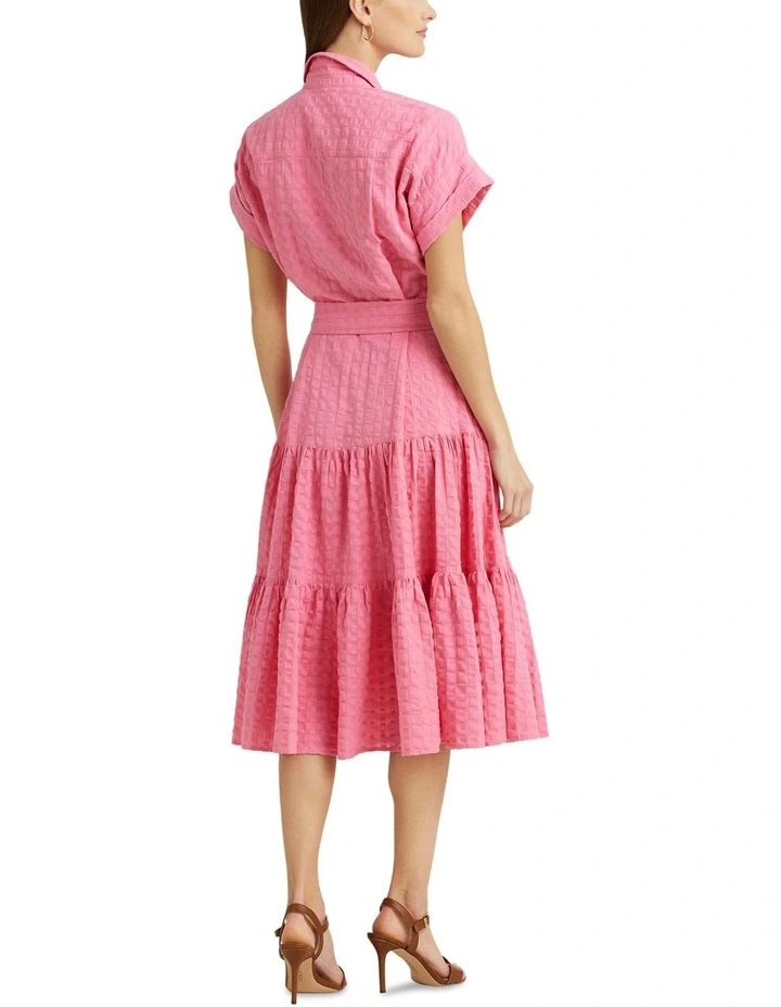 Gingham Cotton Dress in Pink