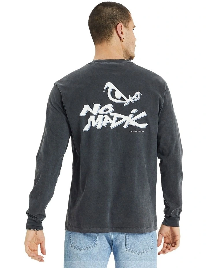 Souvenir Heavy Relaxed Long sleeve Tee in Pigment Asphalt