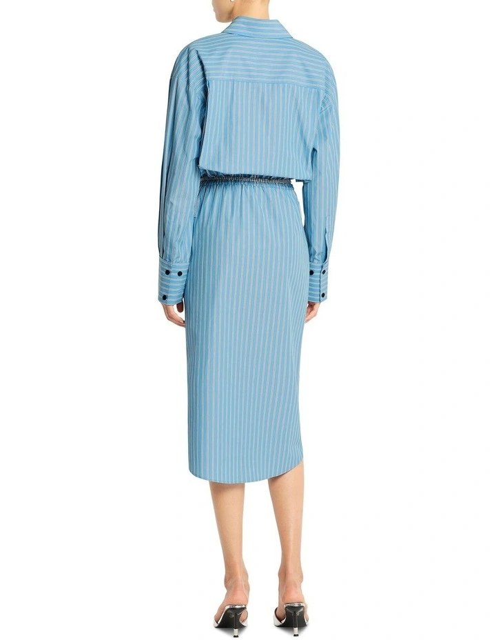 Percy Stripe Dress in Blue