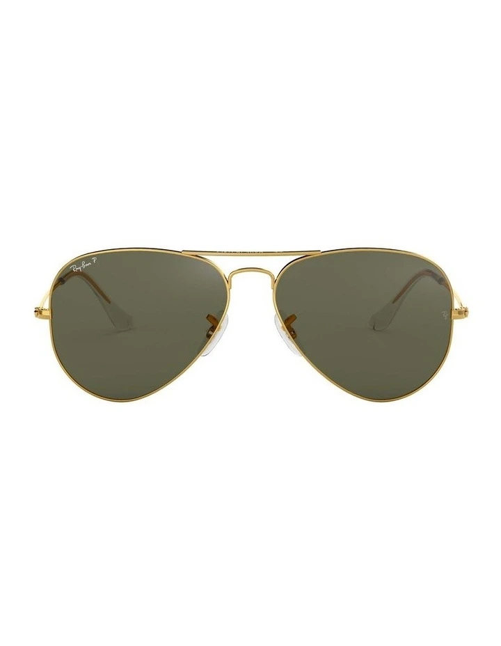Aviator Gold RB3025 Polarised Sunglasses