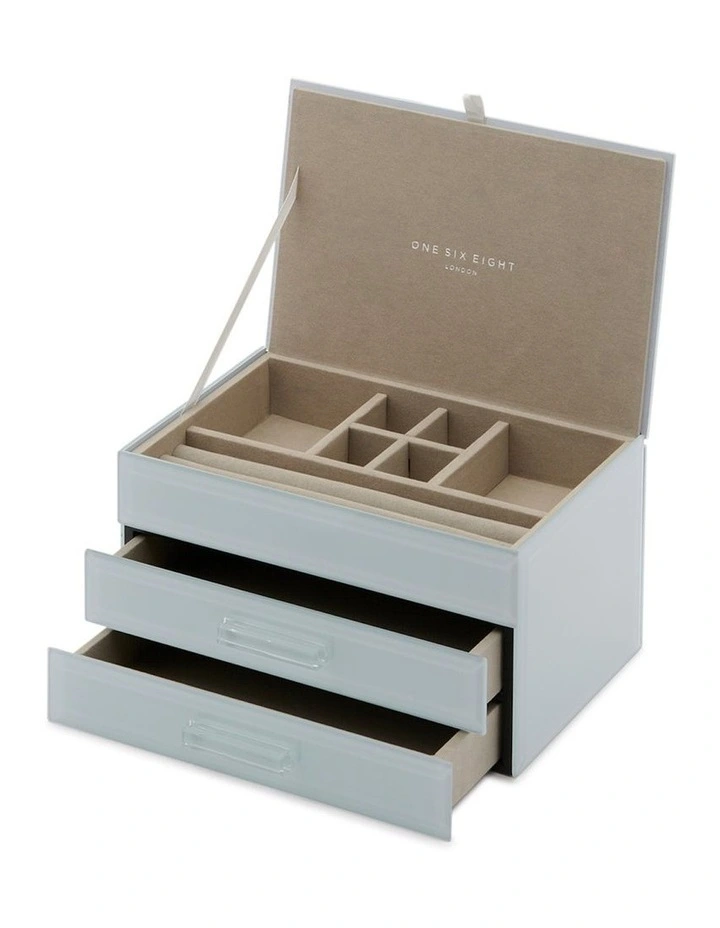 Gabriella Duck Egg Blue Medium Jewellery Box