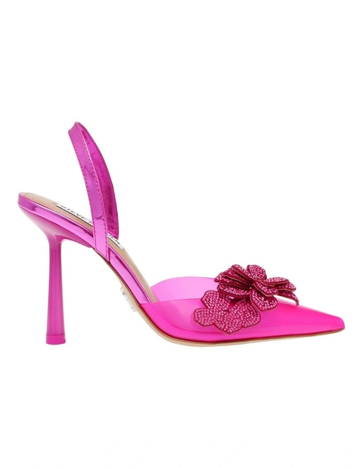 Wow Rhinestone Flower Pumps in Pink