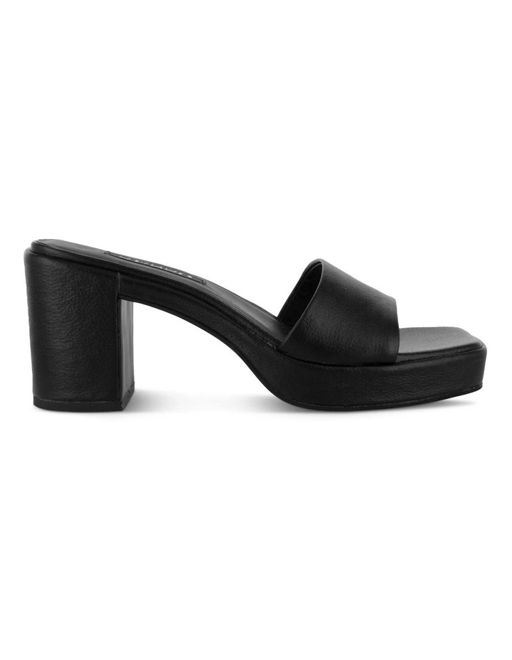 Stevie II Heeled Mules in Black