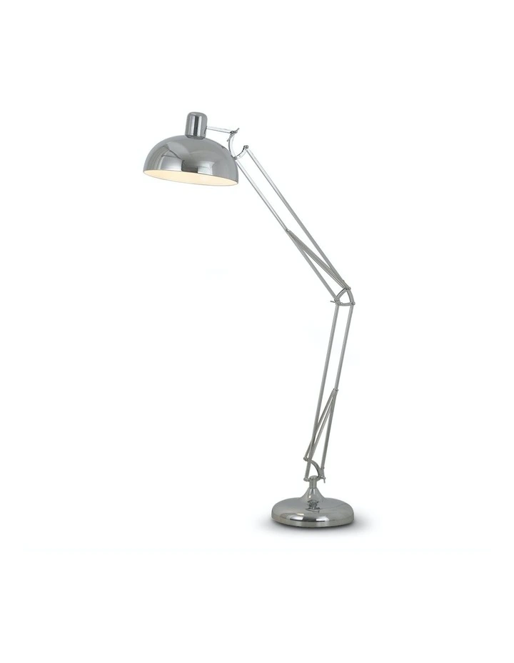 Architect Spot Lamp With Adjustable Height Metal Half Globe Silver Reading Light