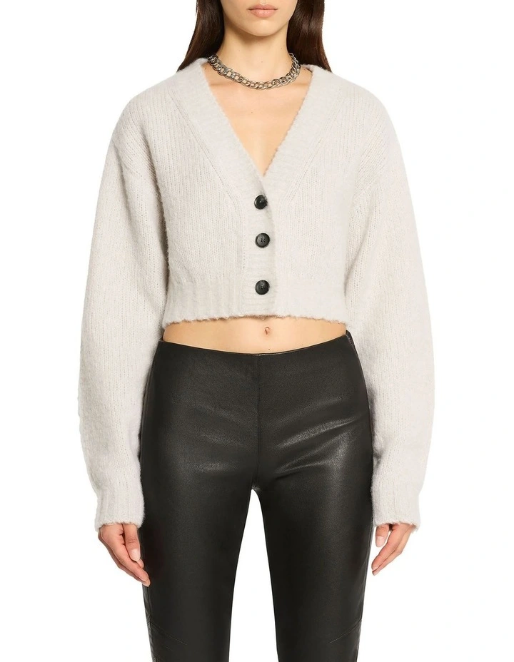 Estilo Cashmere Blend Cardigan in Mist Grey