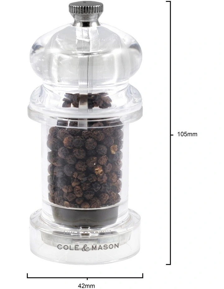 575 Pepper Mill 10.5cm in Clear