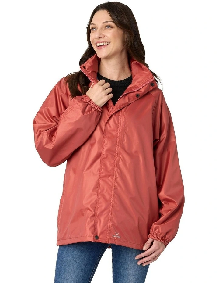 Stowaway Waterproof Rain Jacket in Dusty Pink