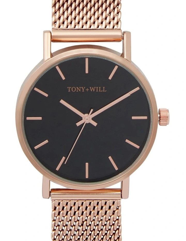 Small Classic Mesh Watch in Rose Gold