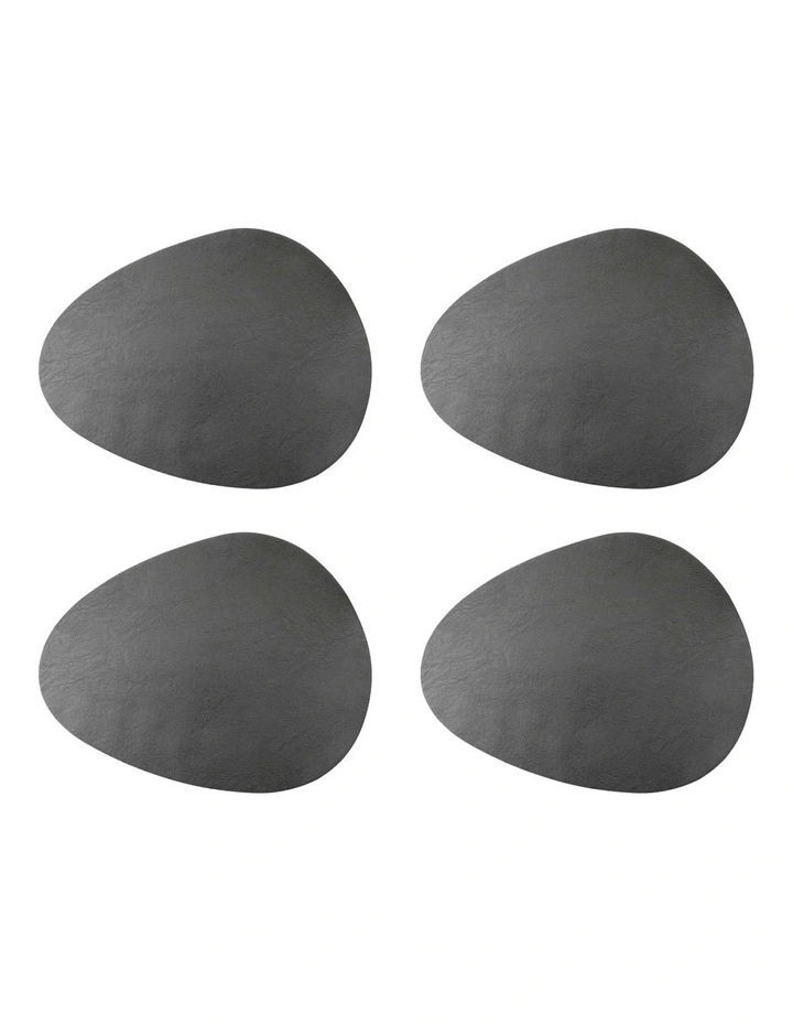 Pebble Placemat 4 Piece Set in Grey