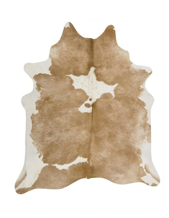 Exquisite Natural Cow Hide In Beige White
