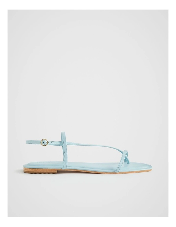Freya Flat Sandal in Shimmer Blue