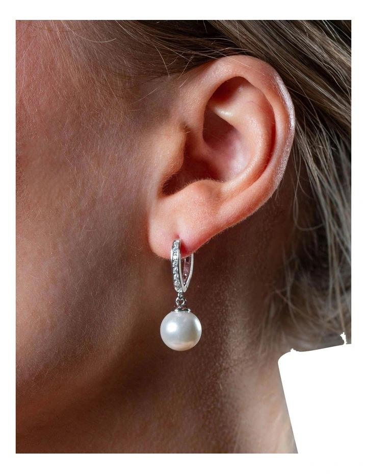 Promenade Rhodium Plated 925 Sterling Silver Earrings in Silver