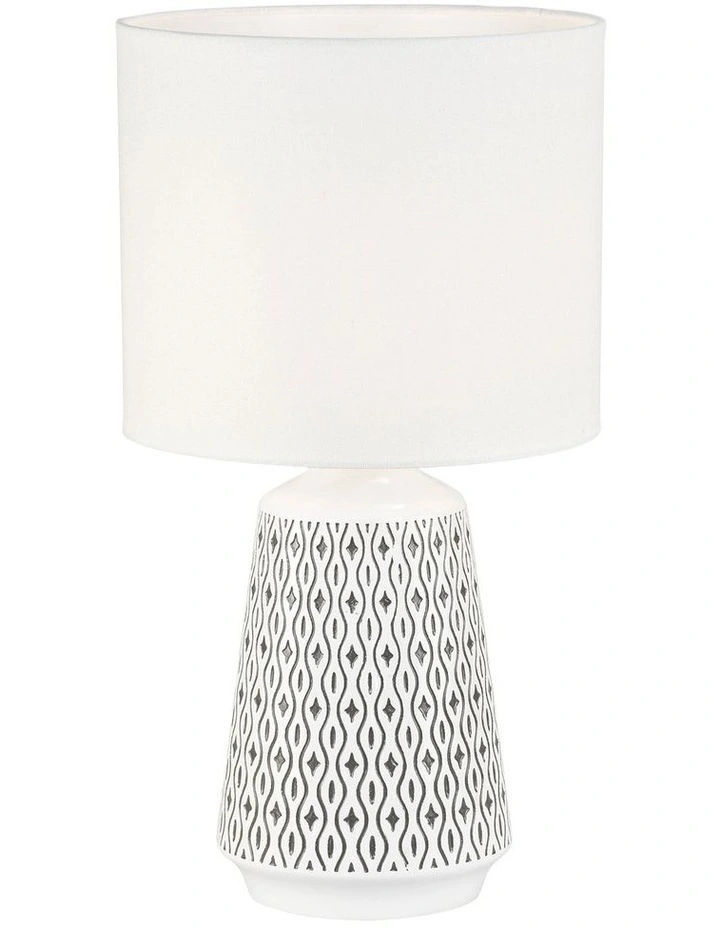 Moana Ceramic Table Lamp in White