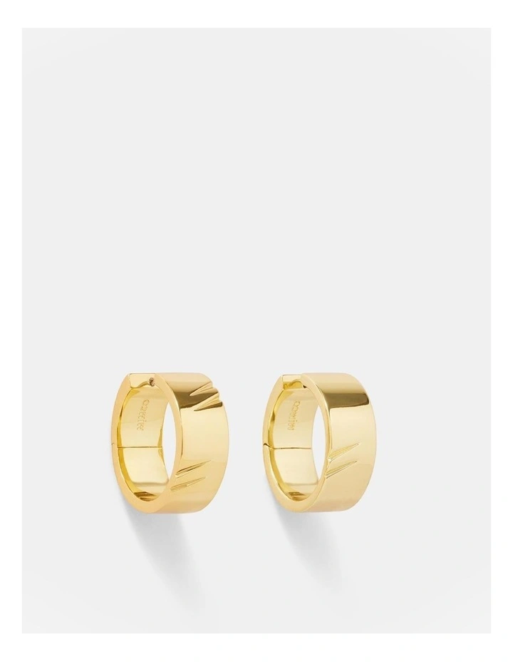 Instrumental Huggie Hoop Earrings in Gold