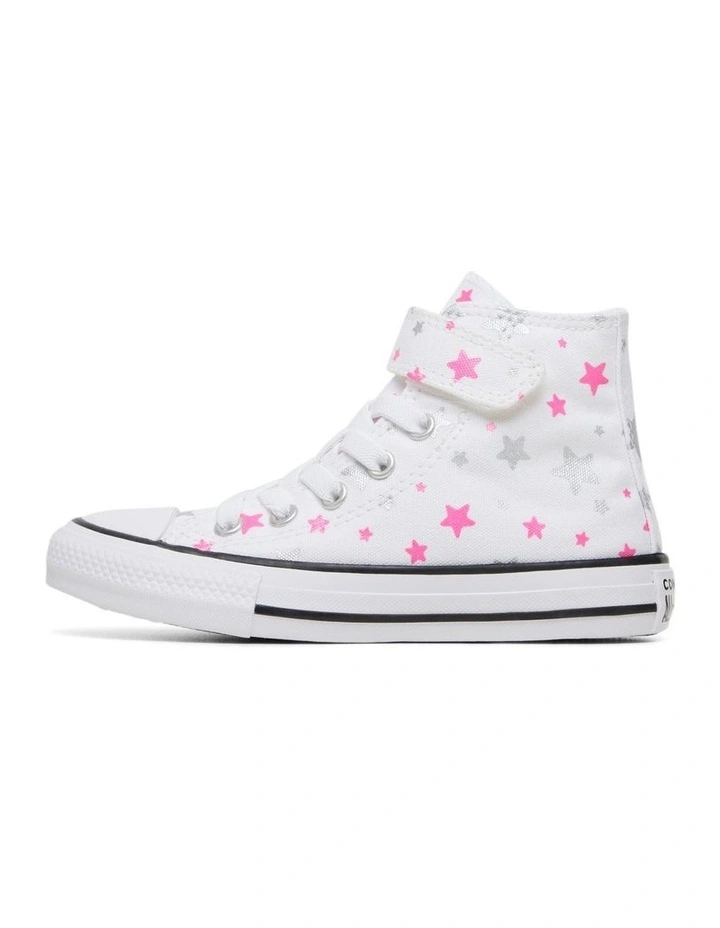 Chuck Taylor All Star 1V High Sparkle Youth Sneakers in White