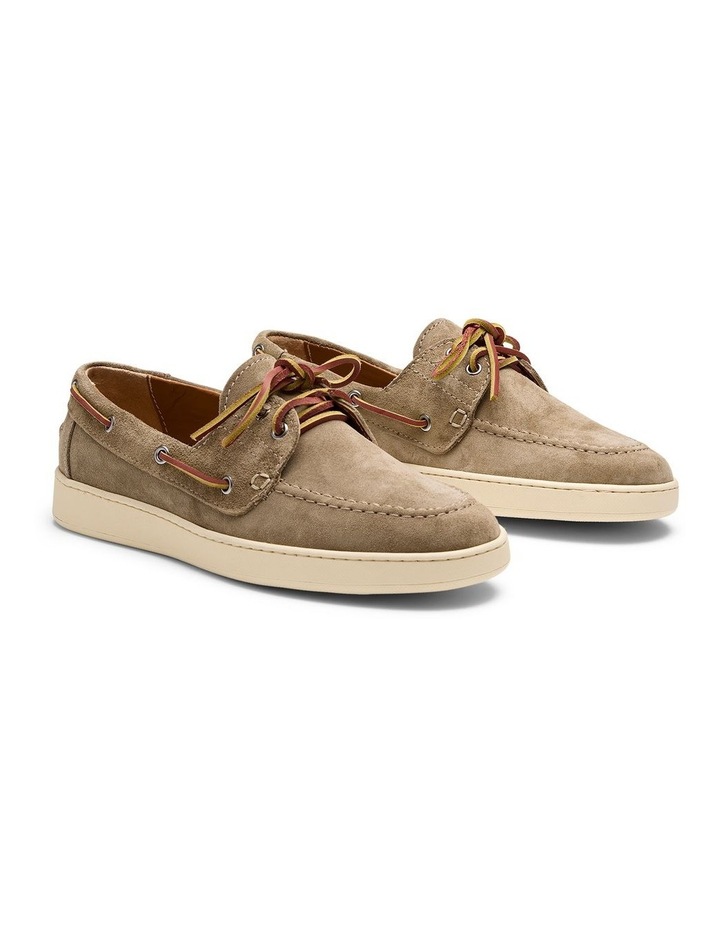 Sol Suede Boat Shoes in Taupe