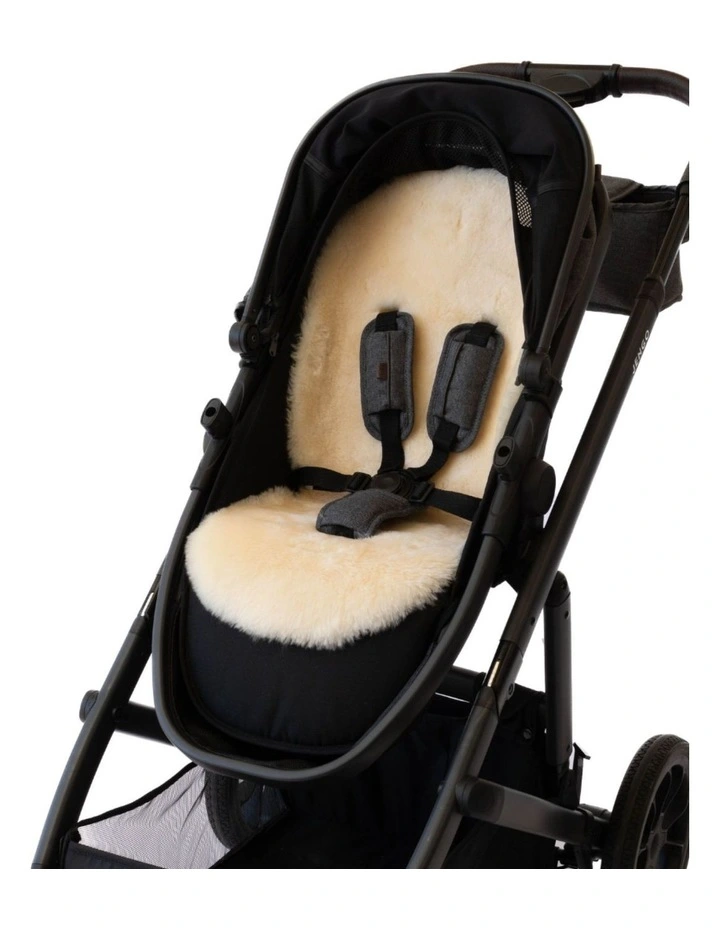 Luxury Lambskin Shorn Wool Pram Liner in Natural