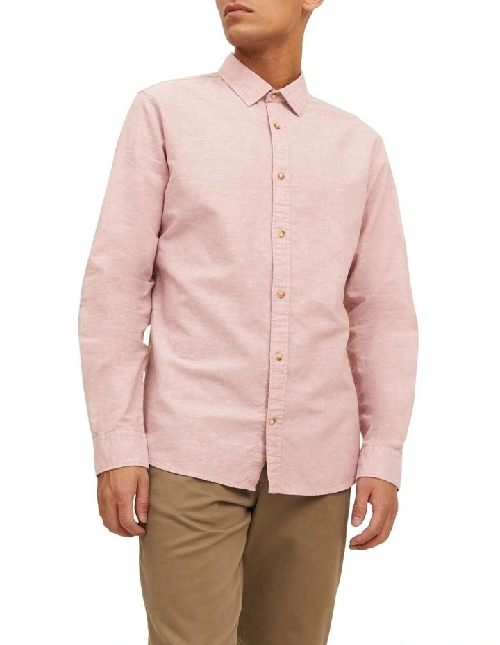 Summer Linen Shirt in Mauve