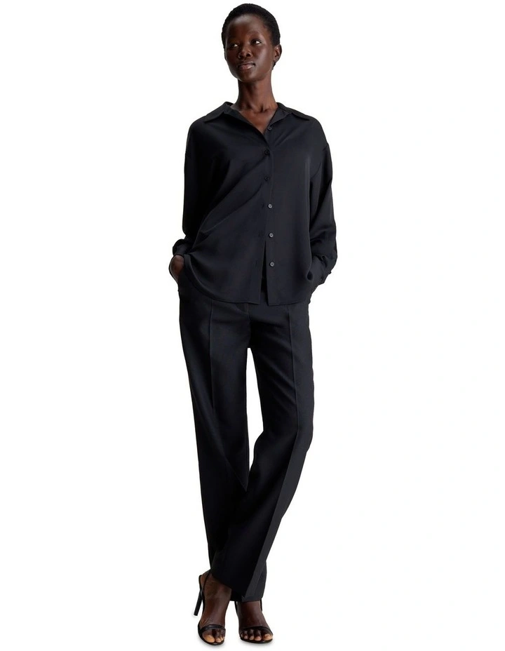 Recycled Relaxed Shirt in Black