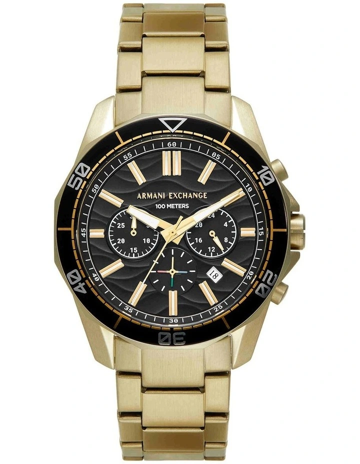 Chronograph Watch in Gold Tone