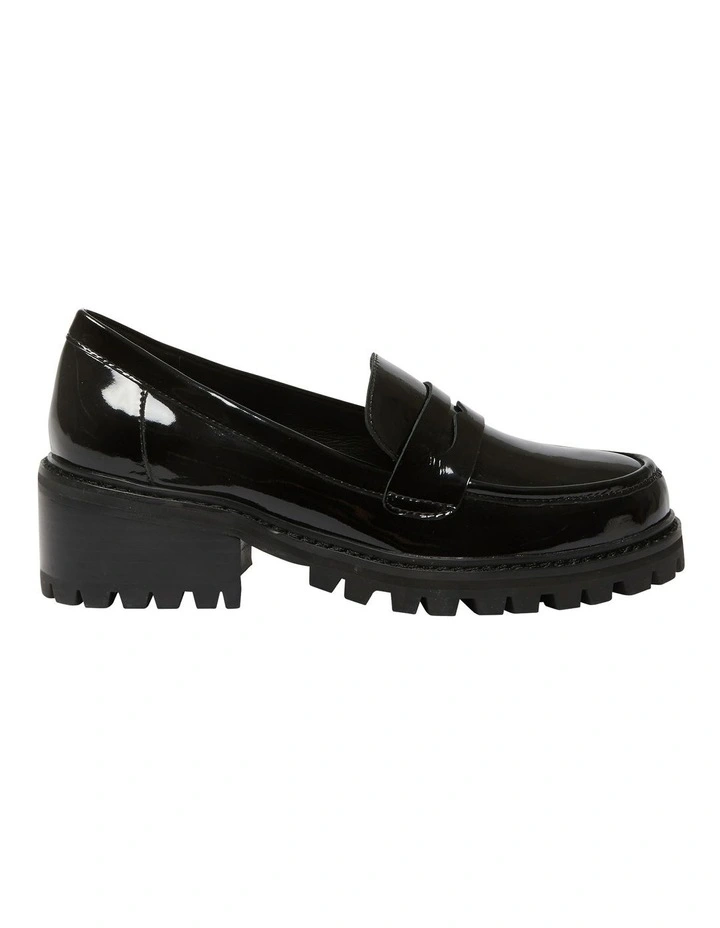 Toronto Leather Heeled Shoes in Black Patent