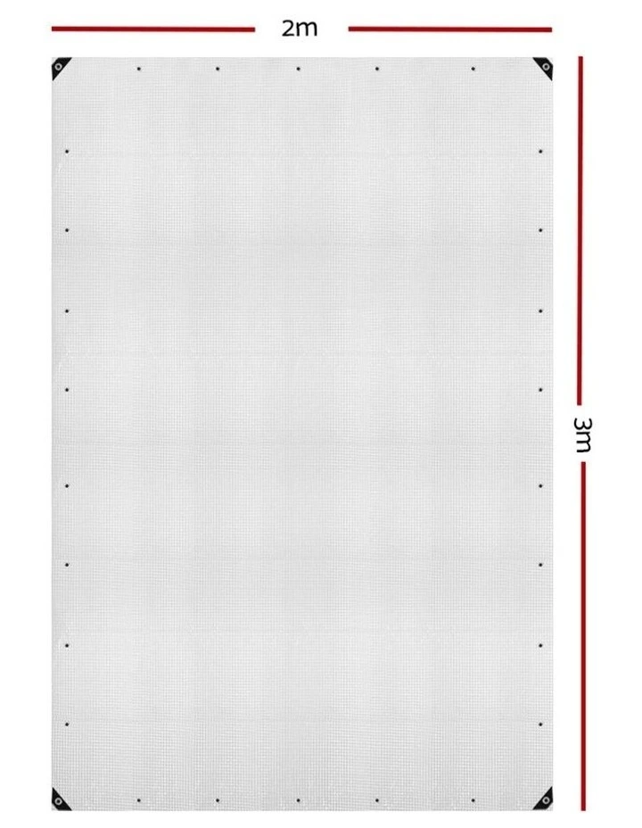 Heavy Duty UV Proof Poly Tarp 2x3m Camping Cover Clear