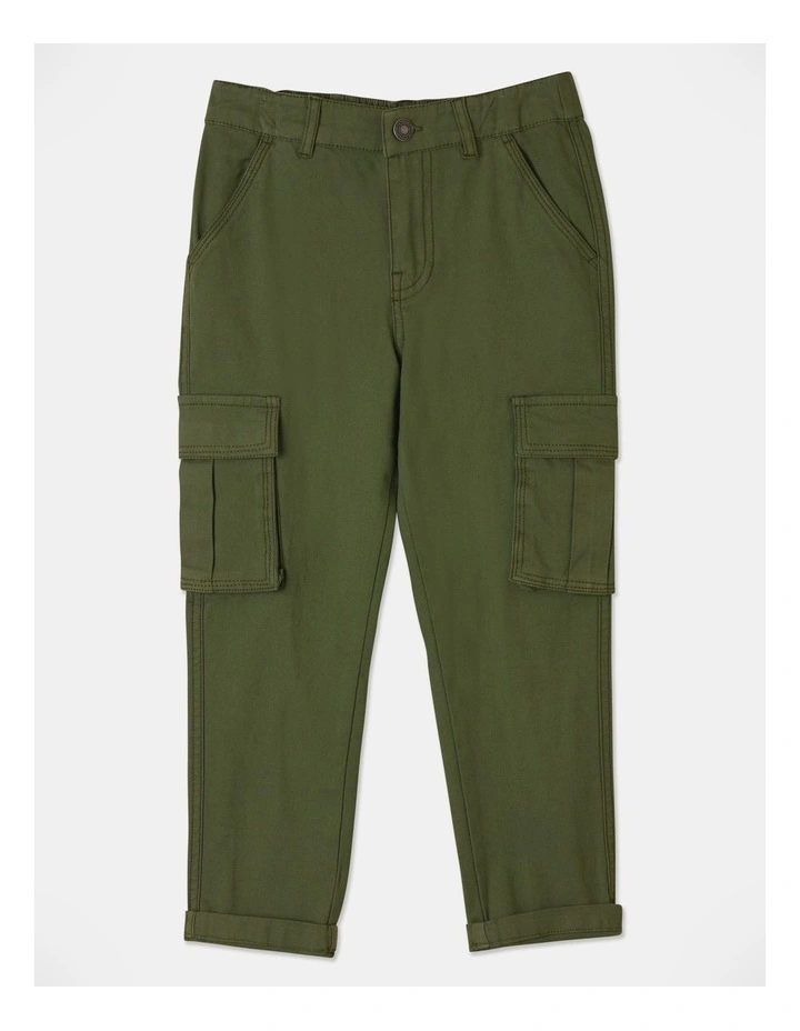 Woven Cargo Pant in Khaki