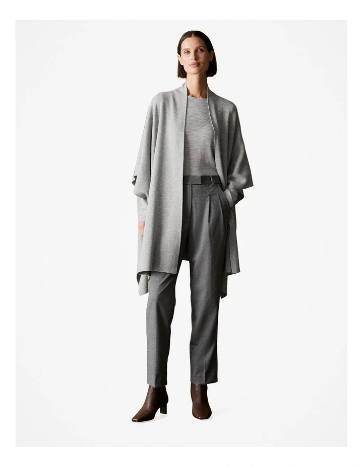 Australian Merino Marle Long Sleeved T-shirt in Grey
