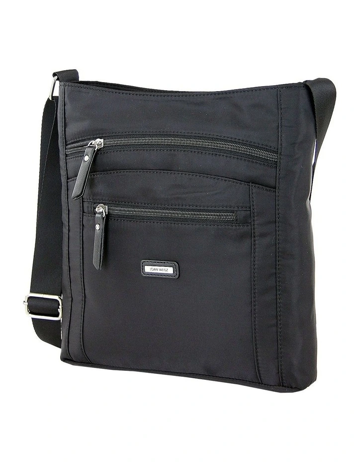 Black Nylon Sling Handbag