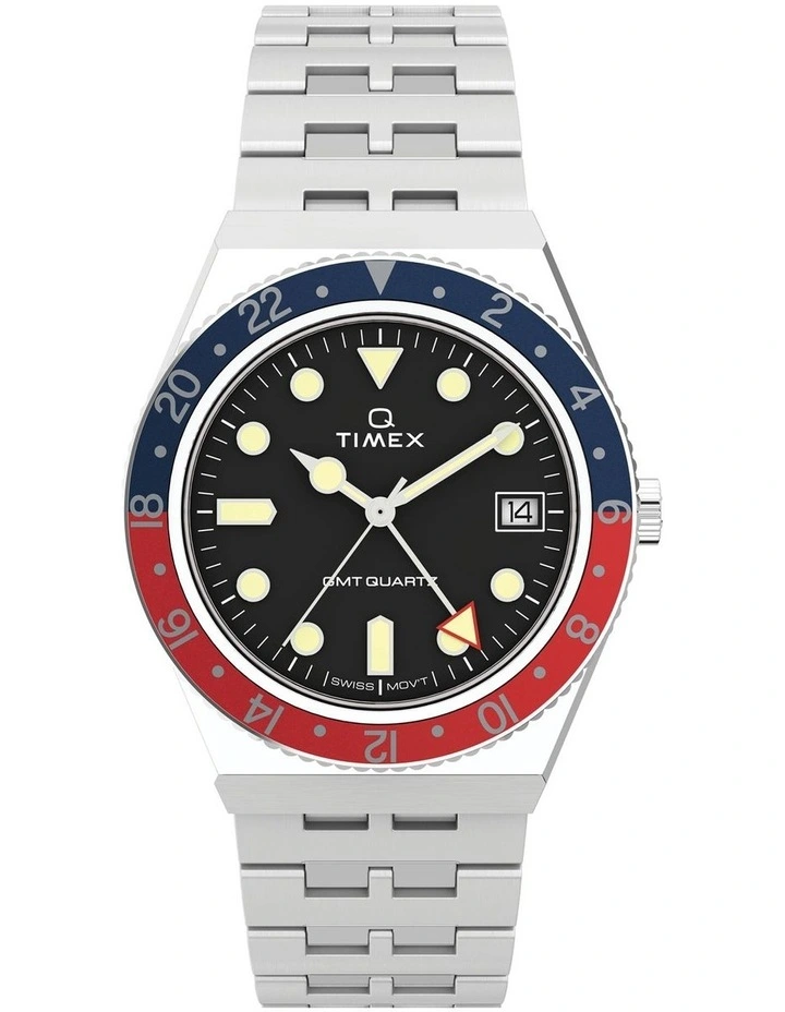 Q GMT Stainless Steel TW2V38000 Watch in Silver