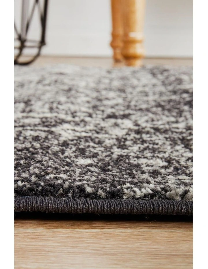 Evoke Scape Transitional Runner Rug in Charcoal