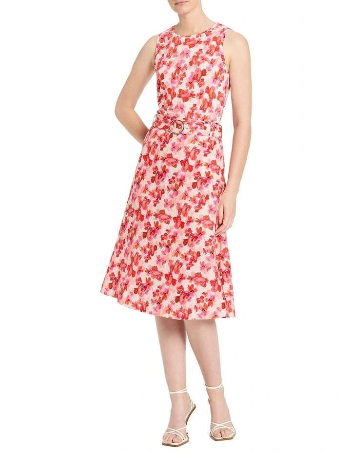 Rose Printed Tank in Chablis Multi