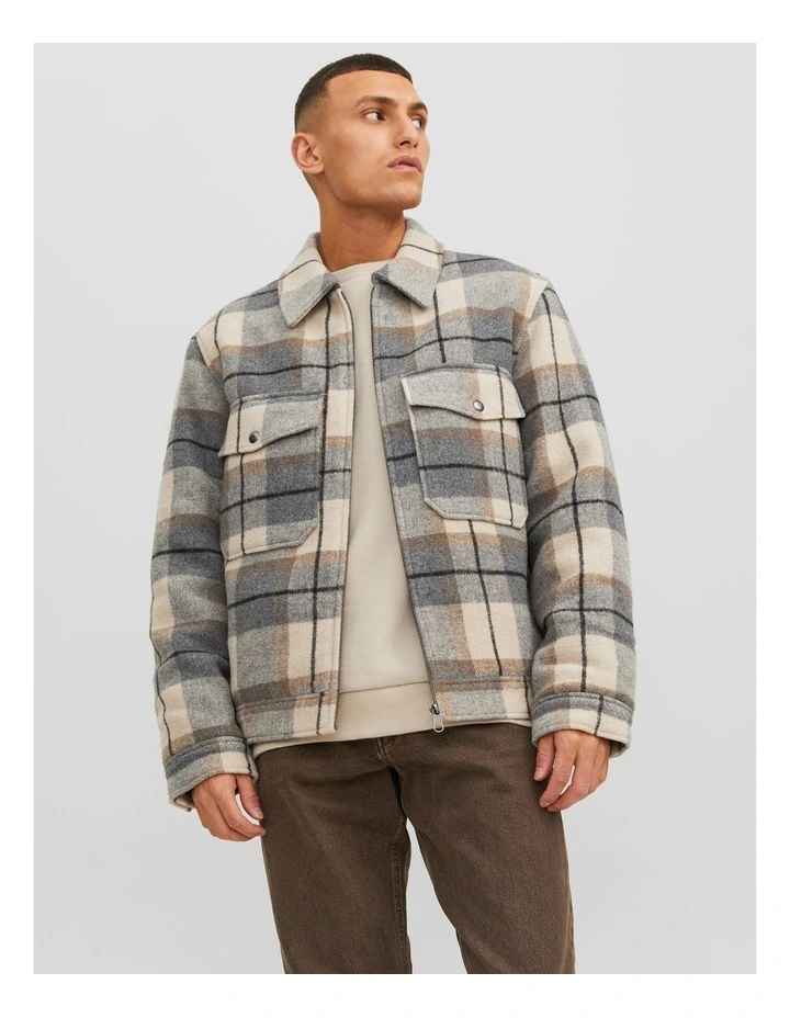 Wool Jacket in Lead Grey